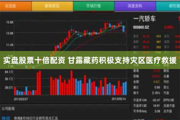 实盘股票十倍配资 甘露藏药积极支持灾区医疗救援